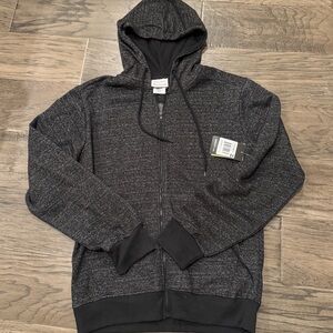 LOTTO Mens Full Zip Hoodie Sweater Size M Black NWT‎